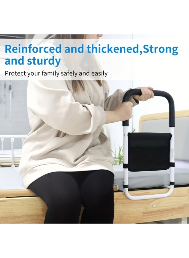 والالا قطعة واحدة من قضبان السرير، مناسبة لكبار السن لاستخدام درابزين الأمان بجانب السرير، حقيبة تخزين للمساعدة في دعم القضبان الجانبية، مناسبة لكبار السن للاستخدام، مناسبة للأسِرّة الطبية والمنزلية - Image 2