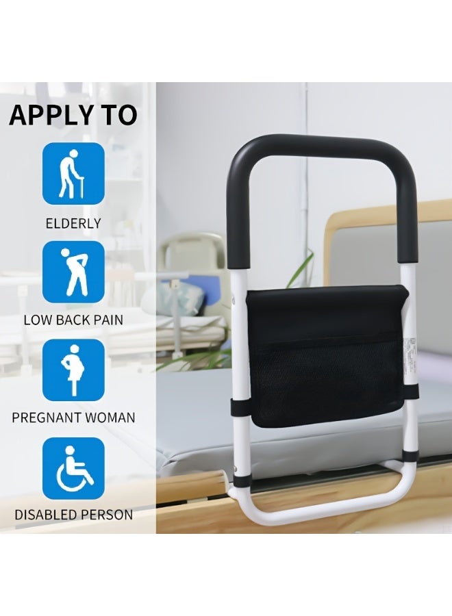 والالا قطعة واحدة من قضبان السرير، مناسبة لكبار السن لاستخدام درابزين الأمان بجانب السرير، حقيبة تخزين للمساعدة في دعم القضبان الجانبية، مناسبة لكبار السن للاستخدام، مناسبة للأسِرّة الطبية والمنزلية - Image 1