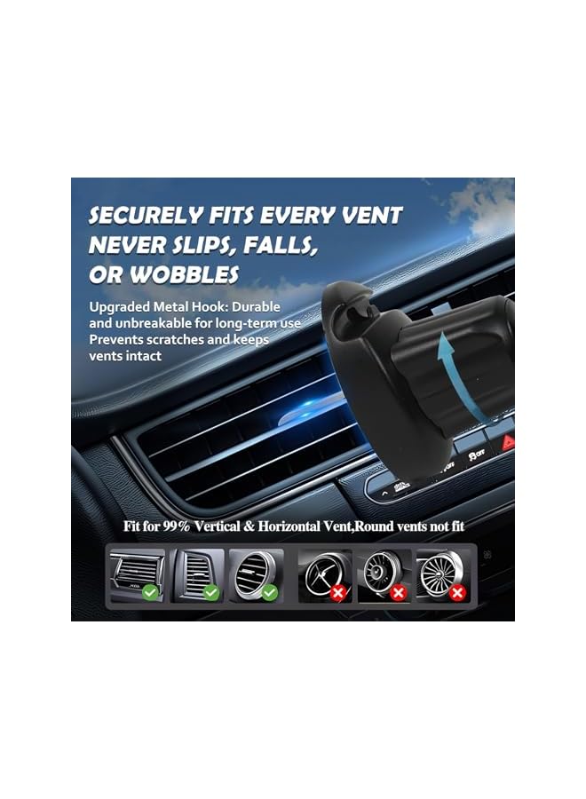 Green Tiger Magsafe Car Mount | Ultra Strong Magnetic Phone Holder for Car Vent | 【20X N52 Strong Magnets】360° Rotation, One-Hand Operation, Compatible with iPhone 16/15/14/13/12 & All Phones with Metal Ring - Image 5