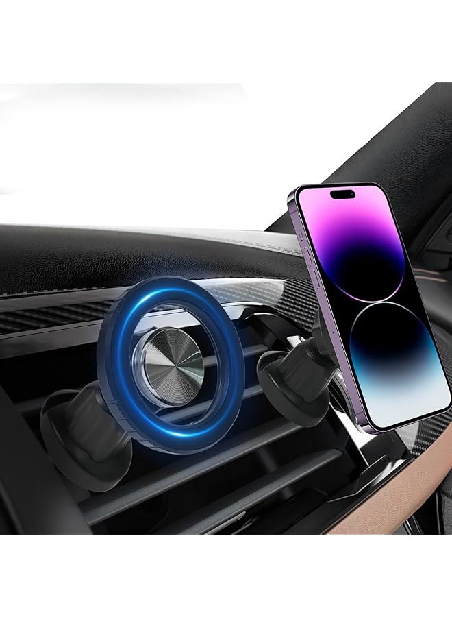 Green Tiger Magsafe Car Mount | Ultra Strong Magnetic Phone Holder for Car Vent | 【20X N52 Strong Magnets】360° Rotation, One-Hand Operation, Compatible with iPhone 16/15/14/13/12 & All Phones with Metal Ring - Image 1