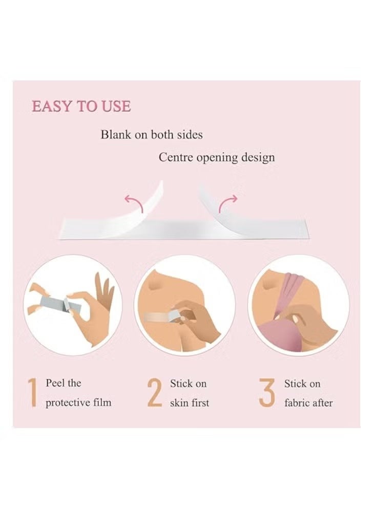 PYC 100Pcs Clothes, Dispenser Disposable & Waterproof Tapes For Women Clothes to Skin Body Tape for Any Kinds of Clothes Ideal Tape to Hold Clothes in Place - Image 2