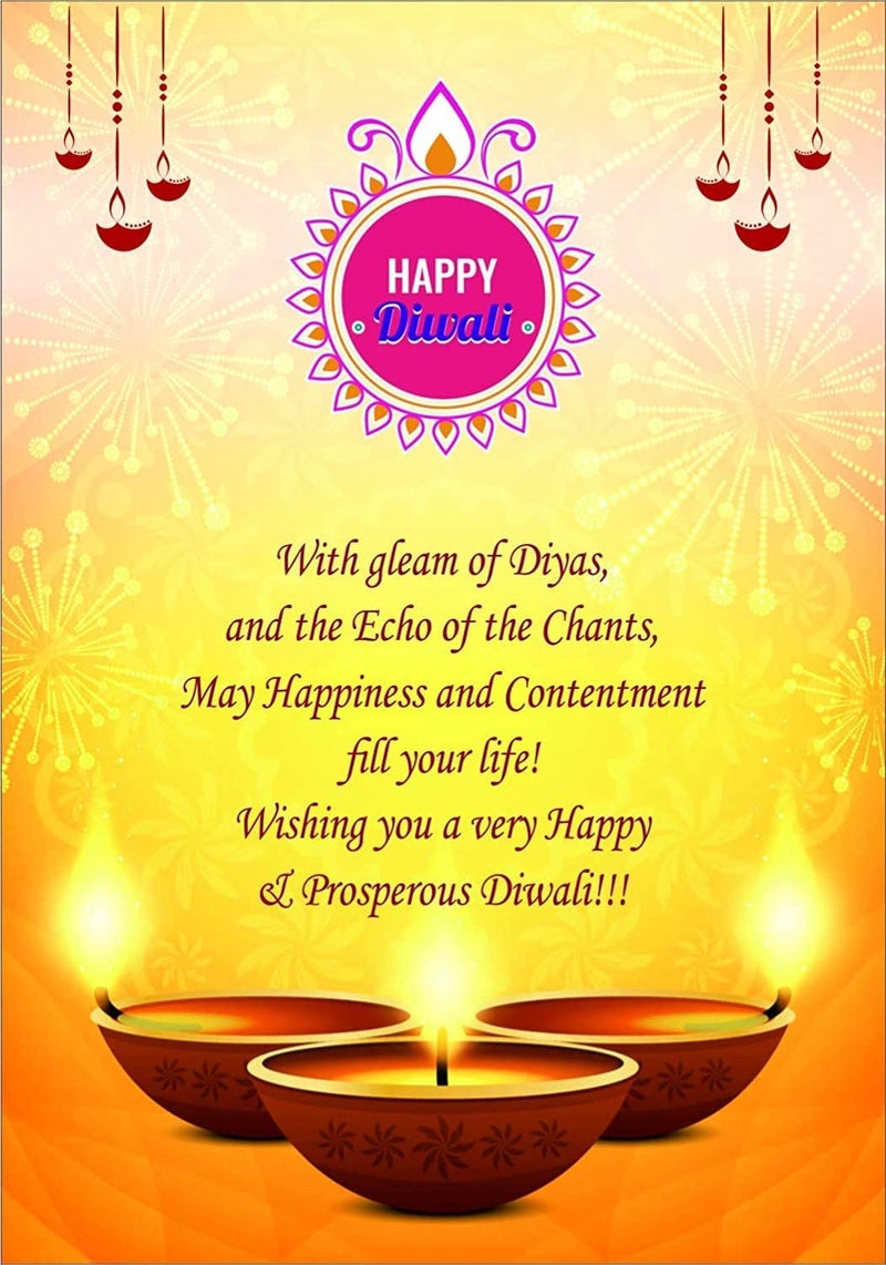 Collectible India Diwali Gift Combo Diwali Decoration Items Hampers Pack for Family and Friends Gold Silver Plated Brass Bowl Showpiece for Puja with 4 Clay Diya Oil Lamp Greeting Card - Image 4