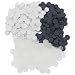 LJZP 600 PCS Buckle Plastic Button 3 Colors Shoe Charm Buttons Round Buttons DIY Shoes Charm Accessories for Flat Shoe Charms and Wristband Charms Back DIY Ornaments BlackWhiteTransparent - Image 2
