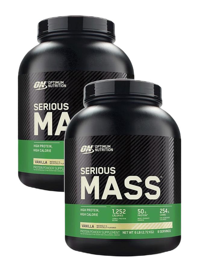 Optimum Nutrition عرض حزمة حصري - ON سيريوس ماس لزيادة الوزن 6 رطل فانيليا - Image 1
