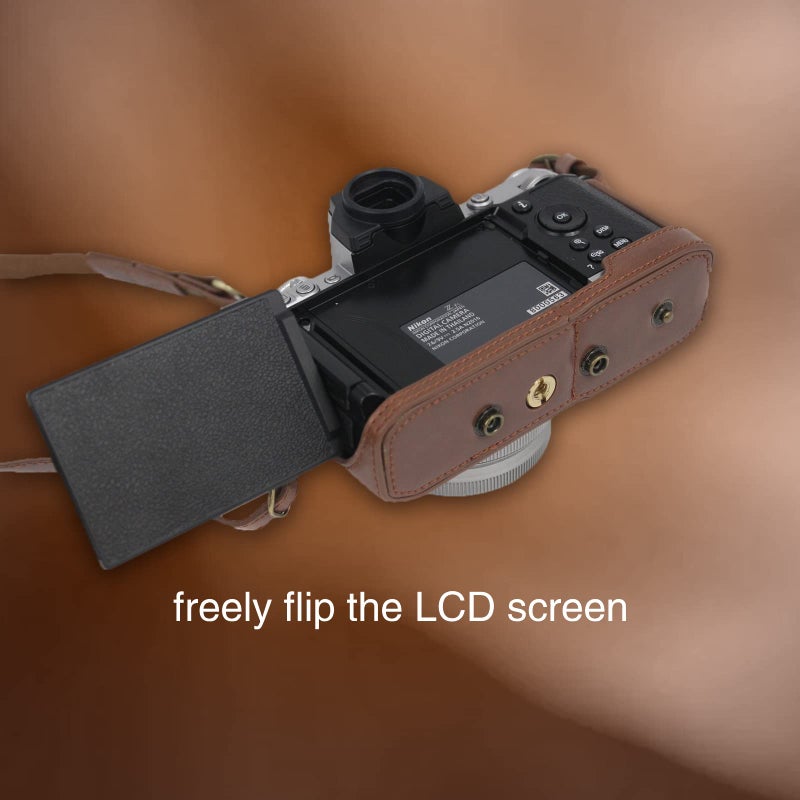 Rieibi Z fc Zfc Camera Case, PU Leather Case with Strap for Nikon Z fc Zfc 28mm f/2.8 SE, 16-50mm f/3.5-6.3 Lens - Image 5
