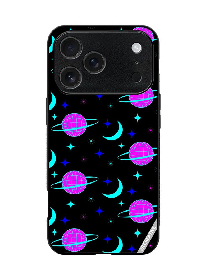VR CREATIVE Protective Case Cover For Apple iPhone 17 Pro Pattern On Black Design Multicolour