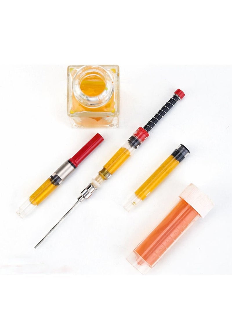 Y&D Pen Ink Filler Syringe 10PCS, Premium Filling with Metal Blunt Needle Tip for Fountain Pen, Spring Auxiliary Absorber Converter Tool  - Image 2