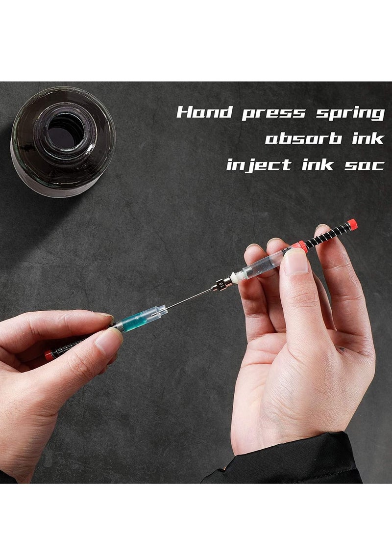 Y&D Pen Ink Filler Syringe 10PCS, Premium Filling with Metal Blunt Needle Tip for Fountain Pen, Spring Auxiliary Absorber Converter Tool  - Image 5