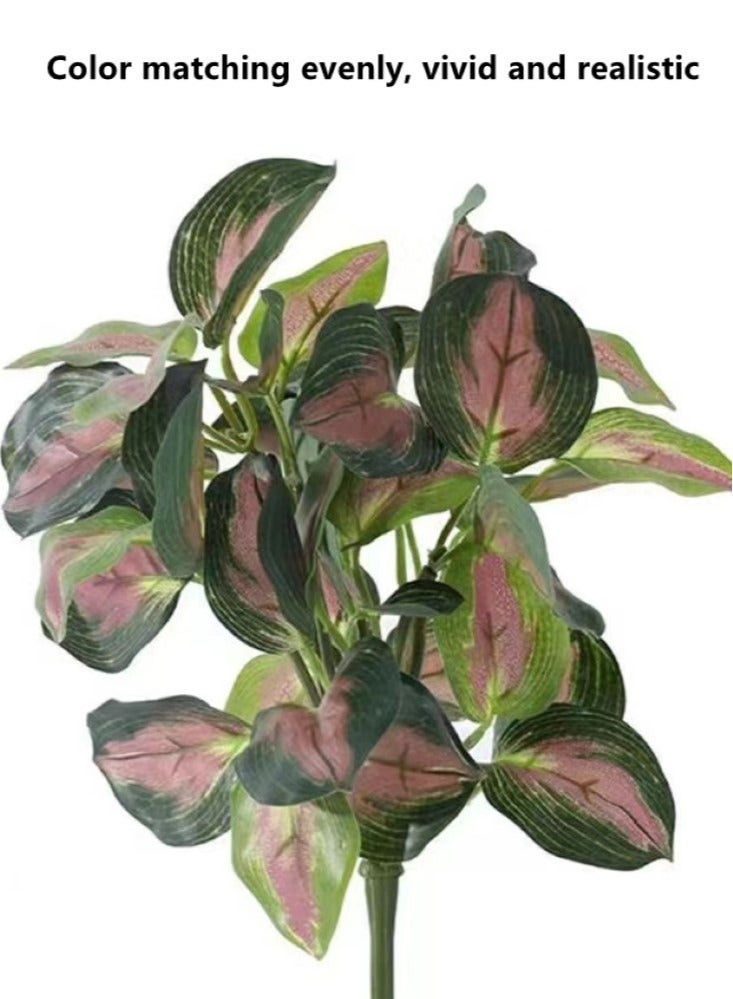 كوتيس 1 قطعة نبات صناعي مع وعاء لديكور الحديقة المنزلية متعدد الألوان 24x20 سم - Image 2