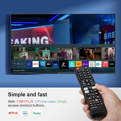 VTINVAN Universal Remote Control for Samsung Smart TV, Control Replacement fit for 4K UHD QLED HDTV LED TVs, with Hulu Netflix PrimeVideo Buttons - Image 4