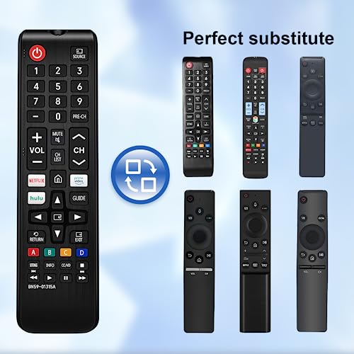 VTINVAN Universal Remote Control for Samsung Smart TV, Control Replacement fit for 4K UHD QLED HDTV LED TVs, with Hulu Netflix PrimeVideo Buttons - Image 3