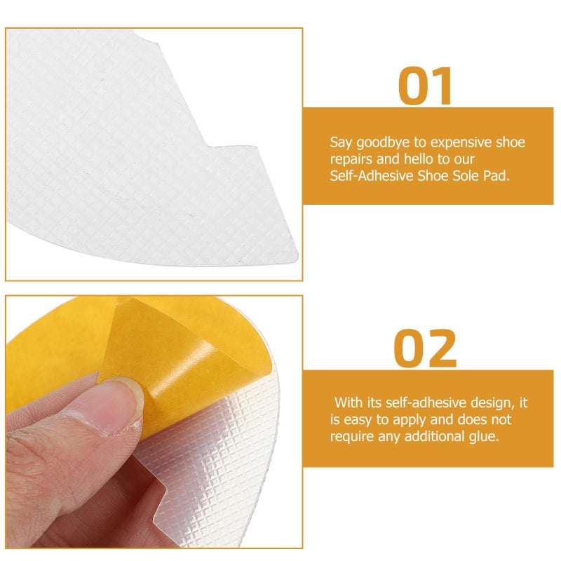 Anti Friction Sole Protectors 5 Pairs Adhesive Rubber Heel Pads for Sneakers Size 38 39 - Image 4