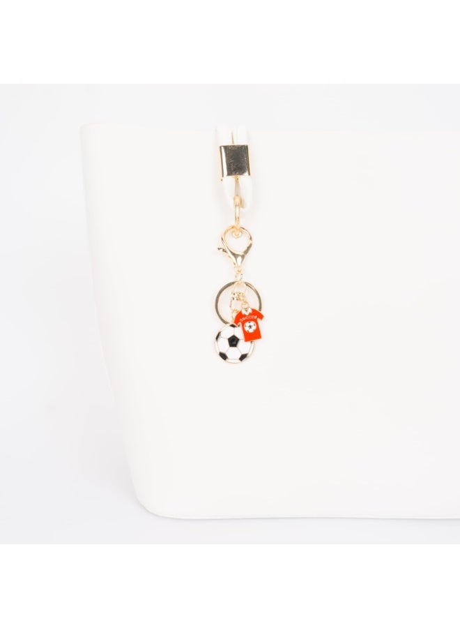 Sporty Round Football Shape Keyring Cute Fashion Soccer Pendant Key Chain Multi Purpose Practical Gift And Daily Ornament Accessory For Adult Men Women And Kids Boys Girls Sports Enthusiasts - Image 2