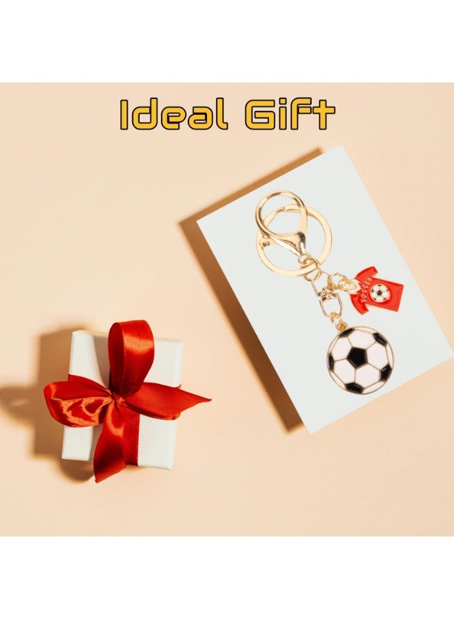Sporty Round Football Shape Keyring Cute Fashion Soccer Pendant Key Chain Multi Purpose Practical Gift And Daily Ornament Accessory For Adult Men Women And Kids Boys Girls Sports Enthusiasts - Image 5