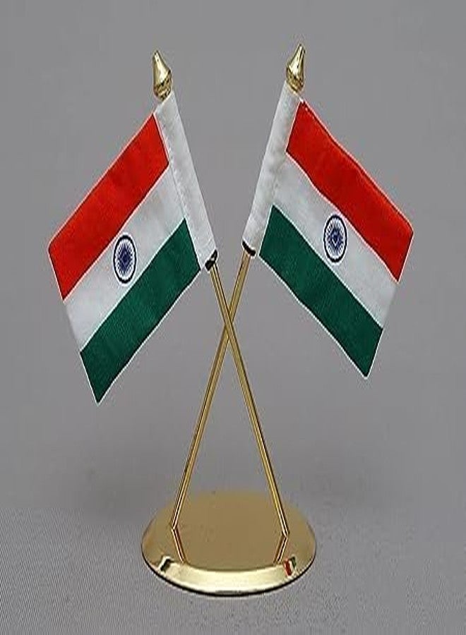 SWATRIC Flag for Car Dashboard and Office Desk | Showpiece for Home and Office | Cotton Fabric Flag (Simple Cotton - Image 1