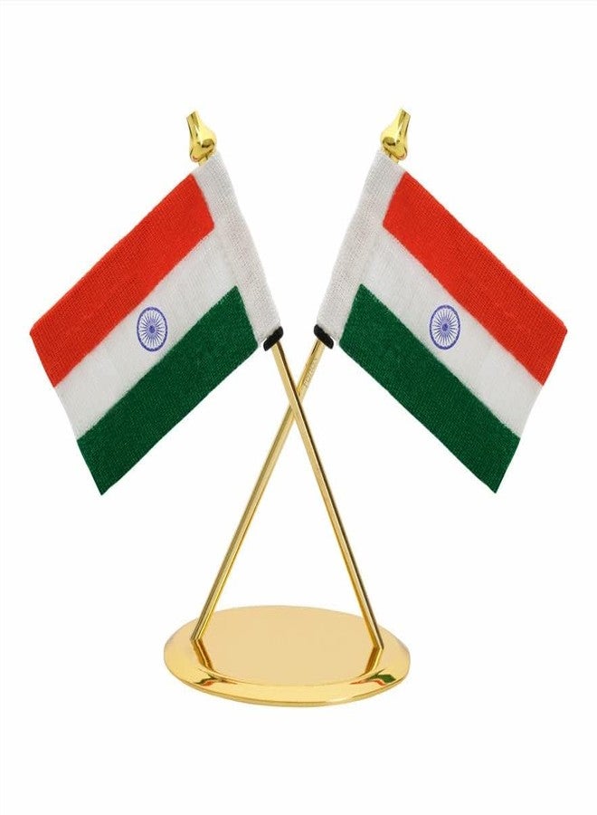 SWATRIC Flag for Car Dashboard and Office Desk | Showpiece for Home and Office | Cotton Fabric Flag (Simple Cotton - Image 2