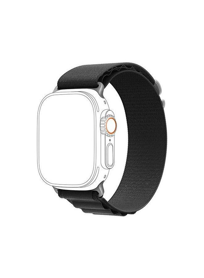 Black SmartWatch Band 38mm/40mm/22mm/44mm Nylon Woven Sport Strap  - Image 1
