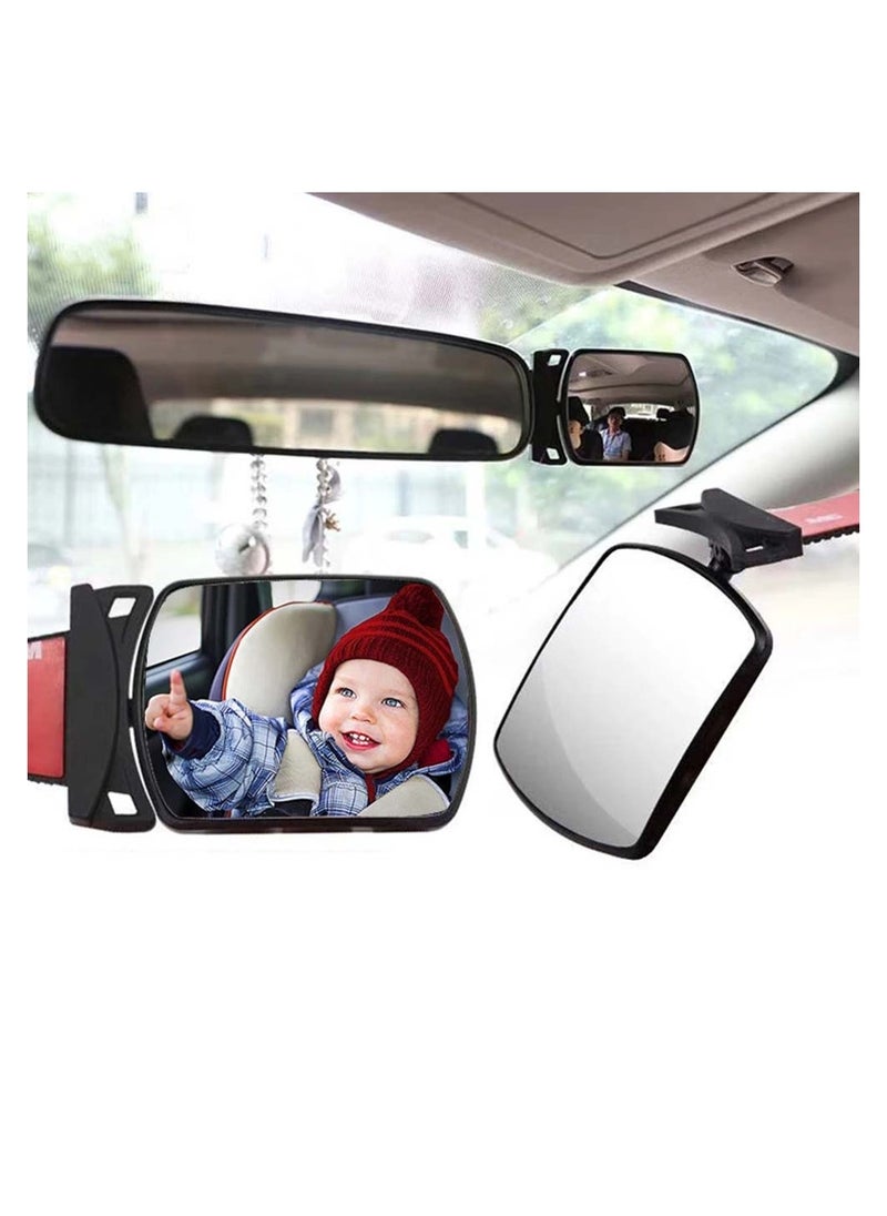 SYOSI Baby Car Mirror Backseat Safety Rear View Seat Self-Adhesive 360°Adjustable For Mini Mirrors Auto Child Infant Rearview  - Image 4
