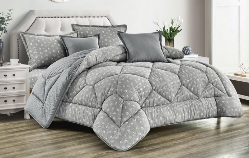 Luxury Cotton Bedding Set – 6-Piece Double Set, 50% Cotton