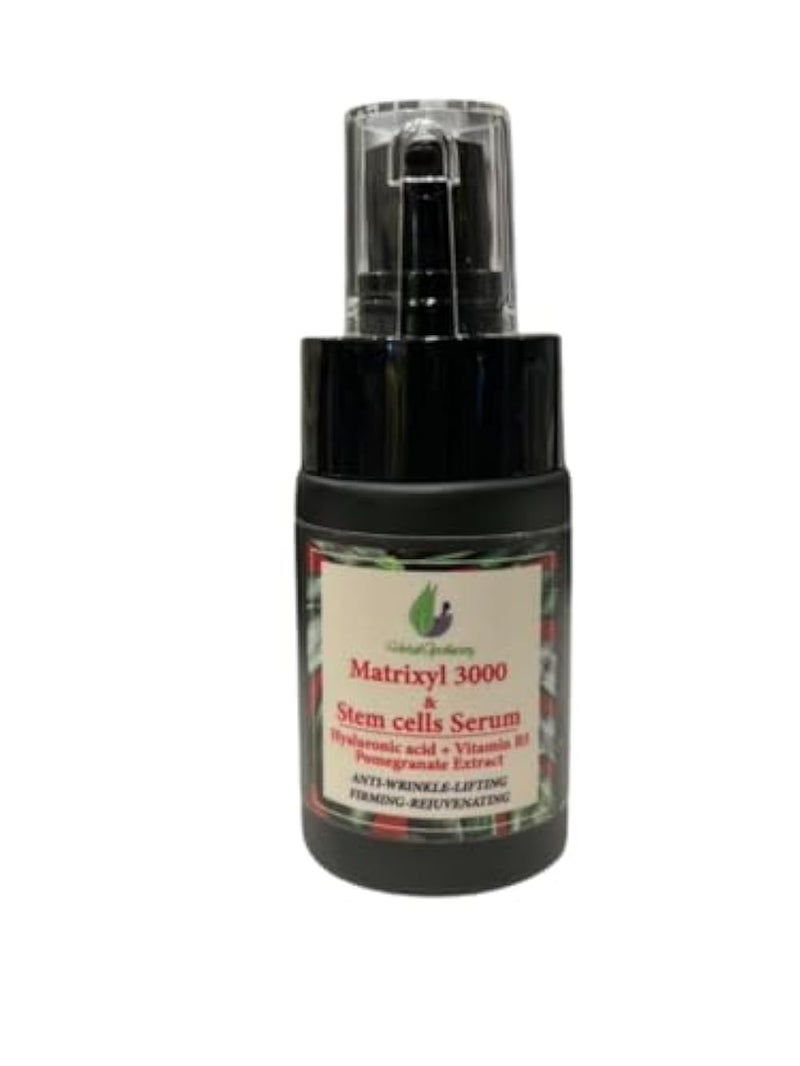 Herbal Apothecary Matrixyl 3000 & Stem Cell Serum, Hyaluronic Acid, Vitamin B5, Pomegranate Extract, Anti-Wrinkle, Skin Tightening, Rejuvenation