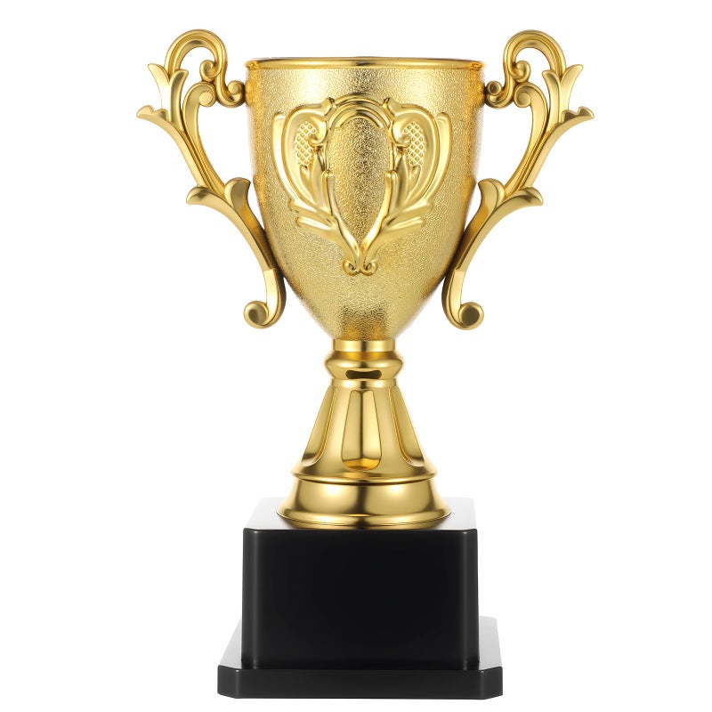 Exircy Plastic Gold Trophy Cup, Golden Trophies Trophy Cup for Sports Footabll Competition Tournaments Party - Image 1