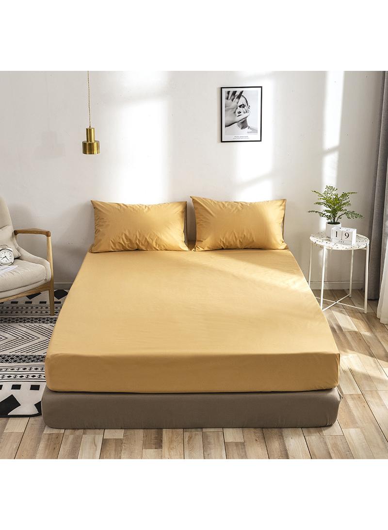 Y&D 3-Piece Solid Color Bed Sheets Set Waterproof Breathable Mattress Cover  - Image 1