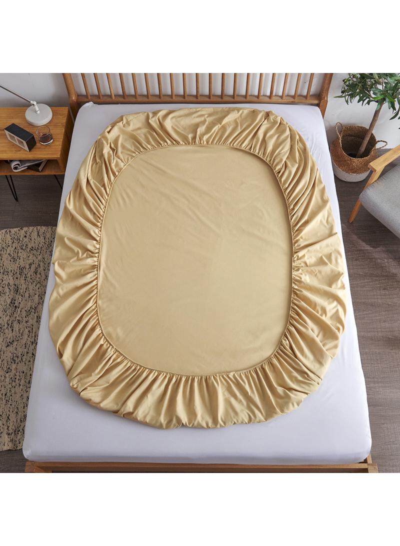Y&D 3-Piece Solid Color Bed Sheets Set Waterproof Breathable Mattress Cover  - Image 2