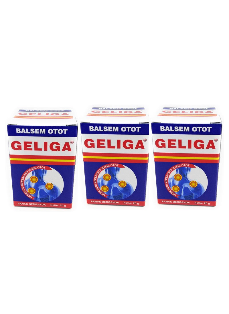 Geliga Geliga Muscular Balm 20gm (Pack of 3)  - Image 1