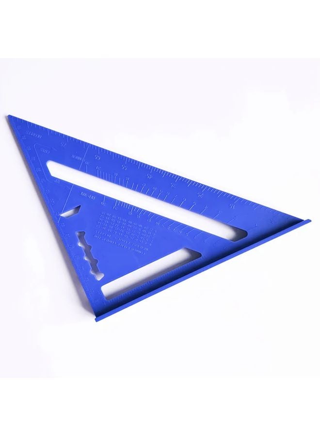 Blue Heavy Duty Construction Protractor with Degree Markings for Architecture Engineering Carpentry - Image 1