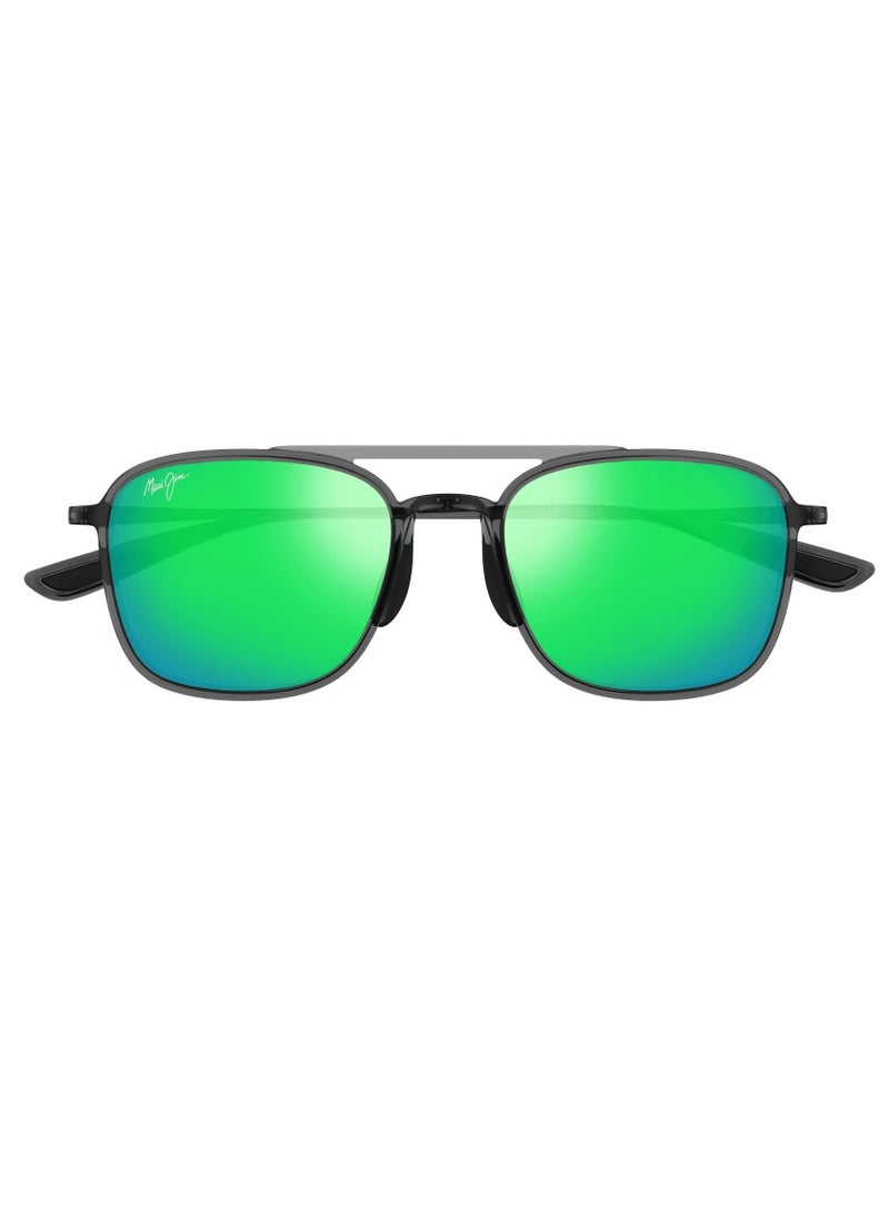 MAUI JIM Maui Jim Keokea 447-11 Unisex Polarized Aviator Sunglasses – 55 mm Lens Size  - Image 3