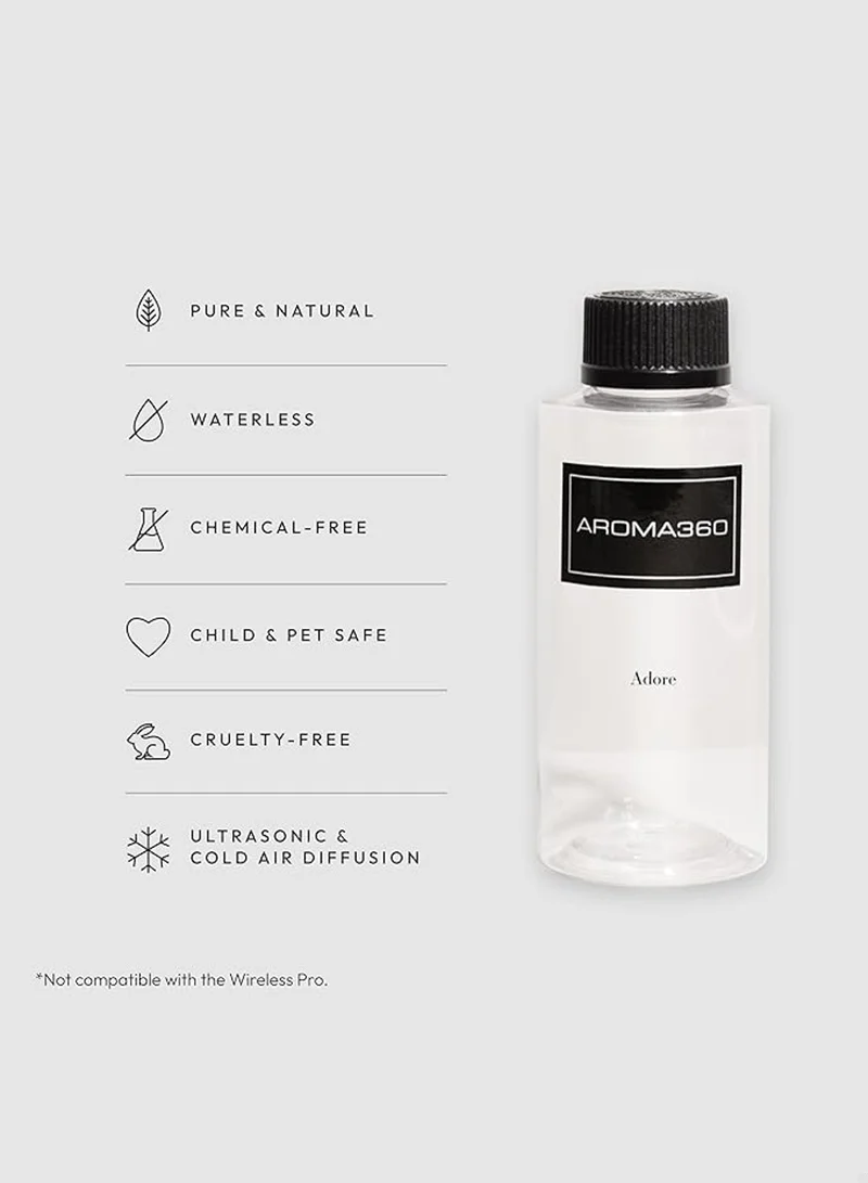 AROMA360 Adore Fragrance Oil Blend - Hotel Inspired for Luxury Essential Oil Diffusers - Aromatherapy Scent Diffuser Oil - White Tea, Jasmine, and Peony