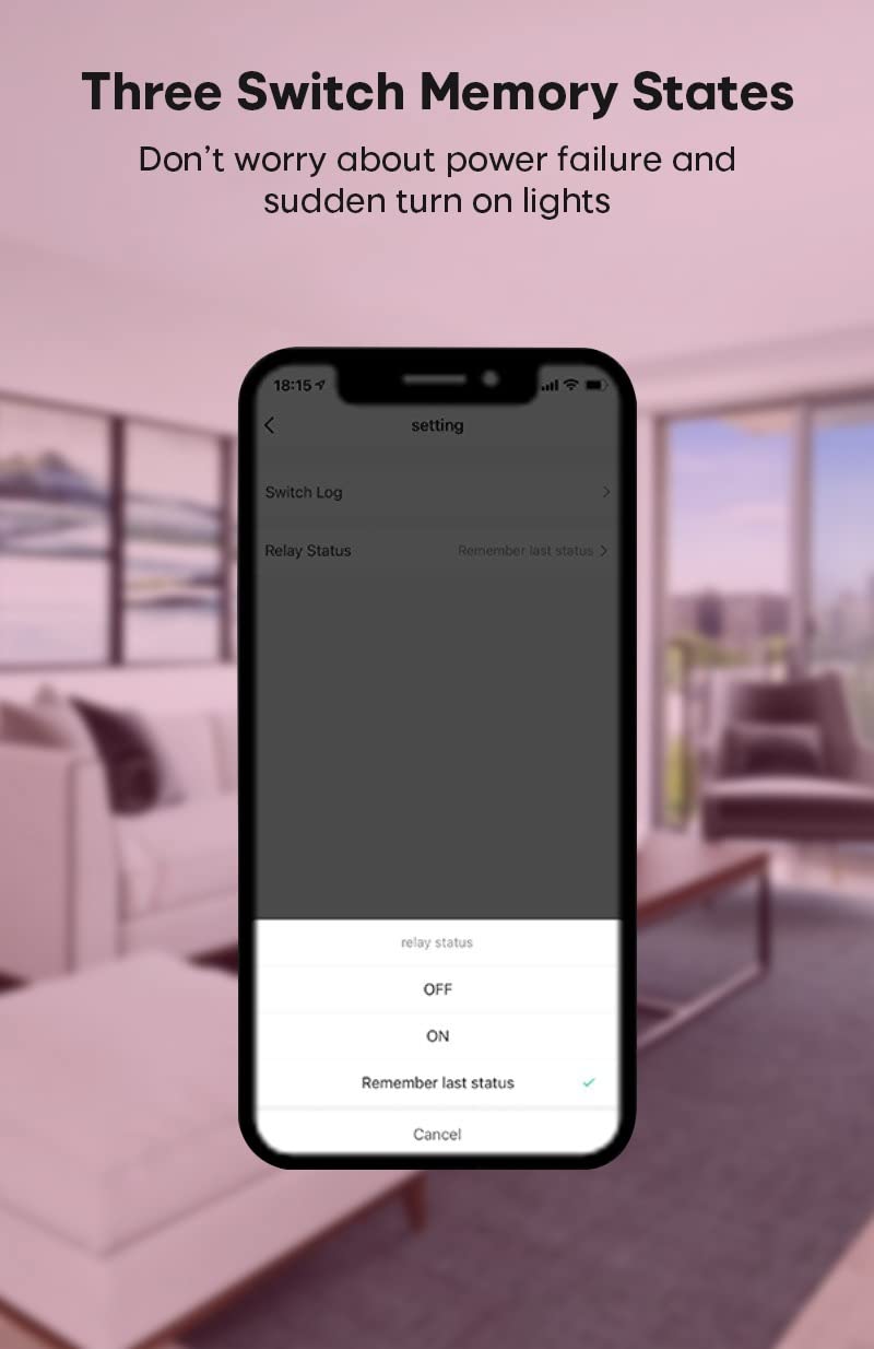 Home Mate WiFi 1 Node Smart Switch | 16A | No Hub Required | Retro Fit with Manual Control | Compatible with Alexa and Google Home (Pack of 1) - Image 3