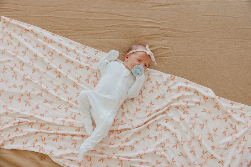 Copper Pearl Baby Swaddle Blanket - Premium Knit Baby Blanket, Large Soft Stretchy Receiving Blankets for Baby Boy and Girl, Swaddles for Newborn, Infant, and Toddler (Rue) - Image 5