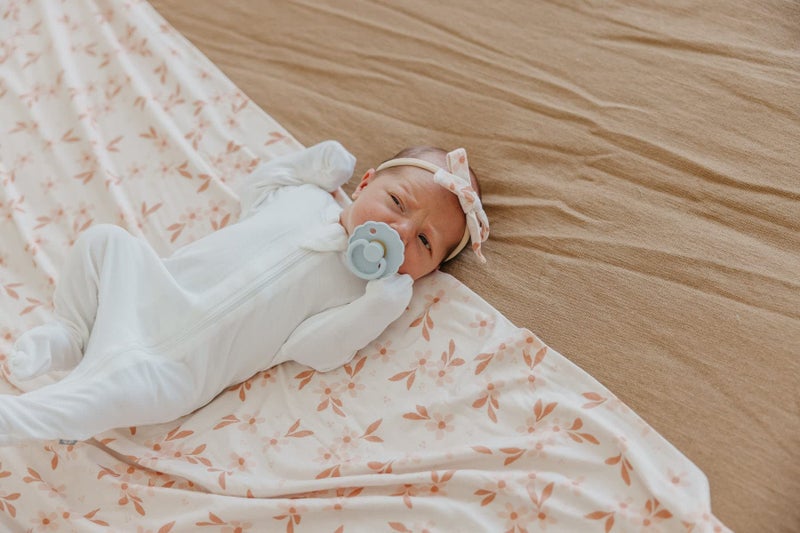 Copper Pearl Baby Swaddle Blanket - Premium Knit Baby Blanket, Large Soft Stretchy Receiving Blankets for Baby Boy and Girl, Swaddles for Newborn, Infant, and Toddler (Rue) - Image 4