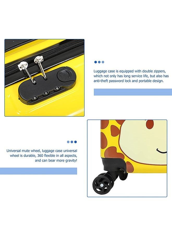 Generic - Kids Cute Luggag Travel Suitcase with Wheel 18 Inch Cartoon  Trolley Case with Locks Carry On Hard Shell Travel Trolley Rolling Luggage - Image 1