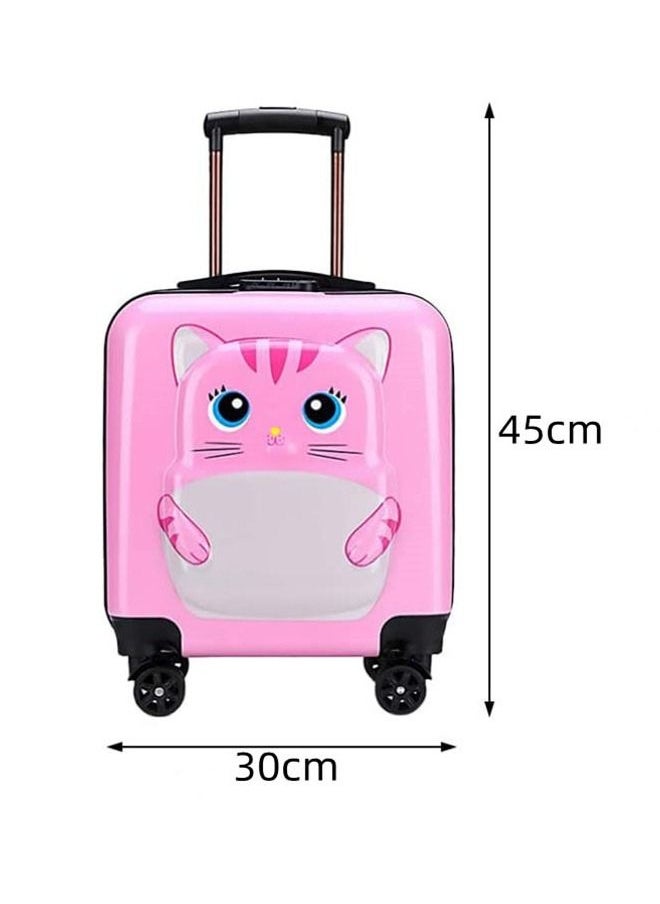 Generic - Kids Cute Luggag Travel Suitcase with Wheel 18 Inch Cartoon  Trolley Case with Locks Carry On Hard Shell Travel Trolley Rolling Luggage - Image 1