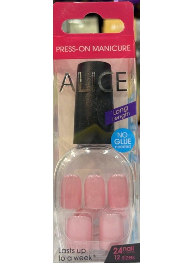Alice PRESS ON MANICURE NO GLUE NEEDED NAILS 24PCS - Image 2