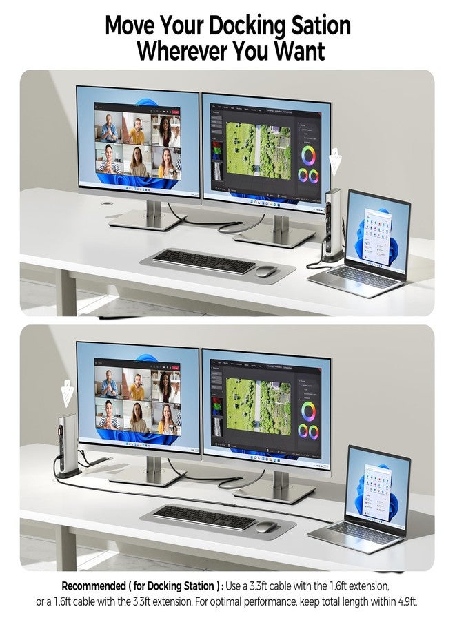 Cable Matters 80Gbps USB4 Extension Cable - 3.3ft, Supports [8K@120Hz / 4K@480Hz Video, 240W Charging, 80Gbps Data Transfer], USB C Extension Cable, USB-C Extender, USB4 / Thunderbolt 5/4 Compatible - Image 4