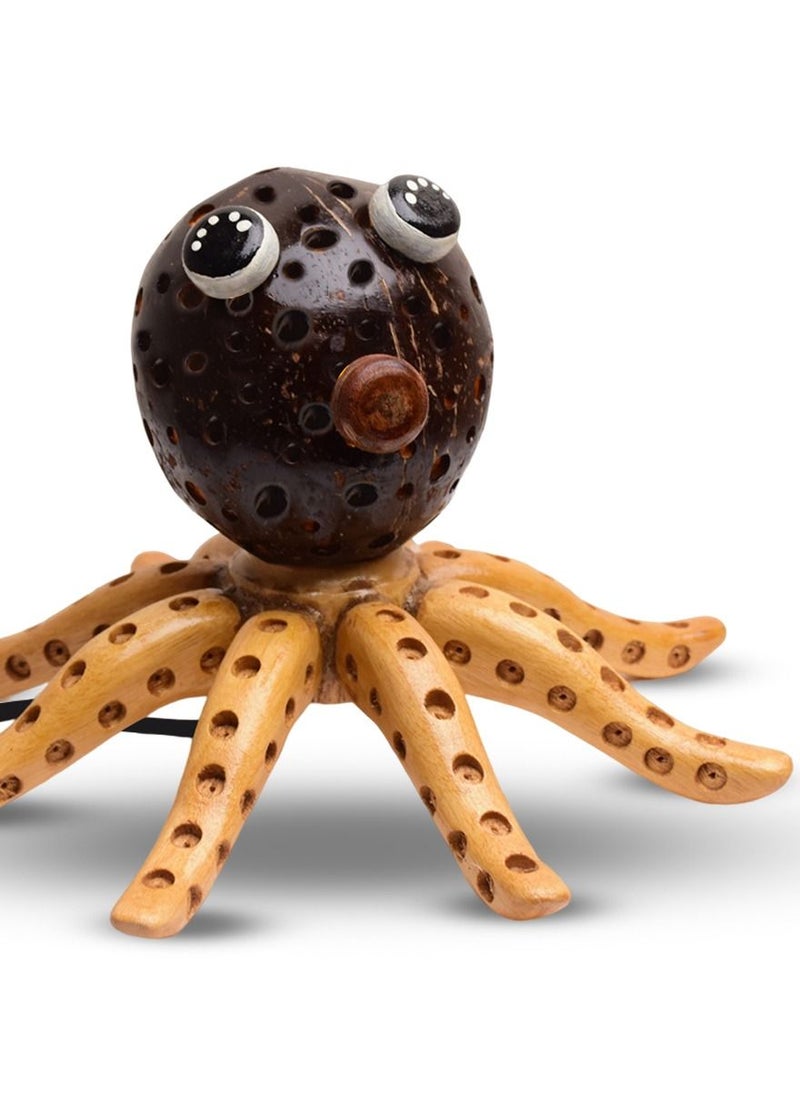 Octopus Design Coconut Shell Table Lamp