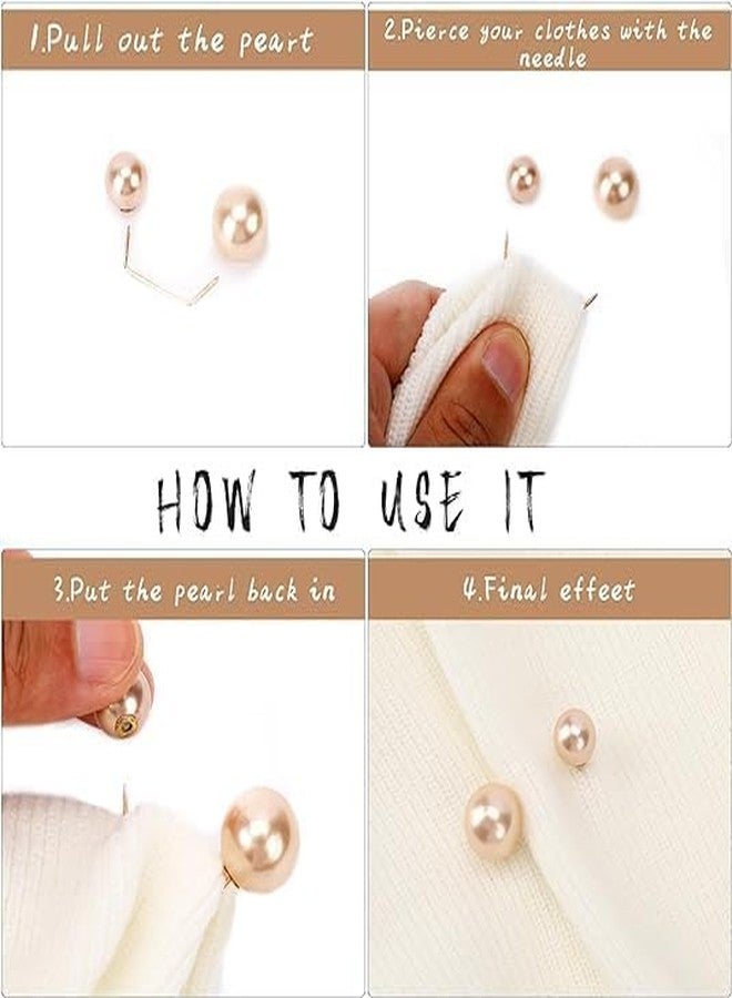 DUANT 6 Pieces Artificial Pearl Brooch Pins Anti-Exposure Neckline Safety Pins Sweater Shawl Clips for Women Girls Wedding Party Decorations, 2 Styles - Image 4