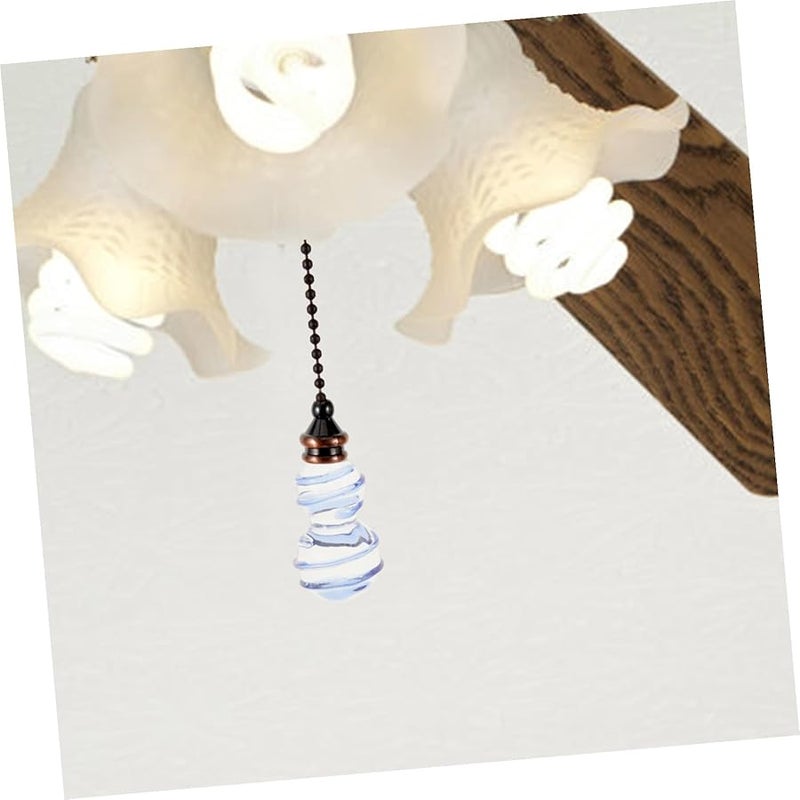 أجهزة تمديد سلسلة سحب مروحة السقف الكريستالية 2 قطعة زخارف معلقة زخرفية لضوابط الإضاءة - Image 5