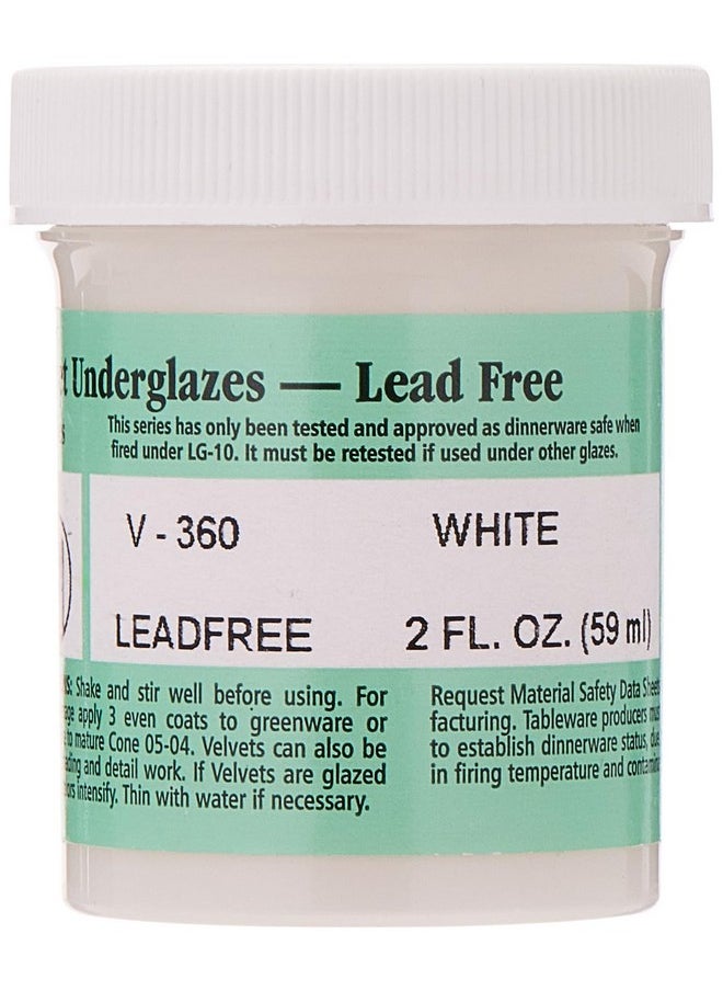 Amaco - Velvet Underglaze 2 Oz Jar White - Image 1