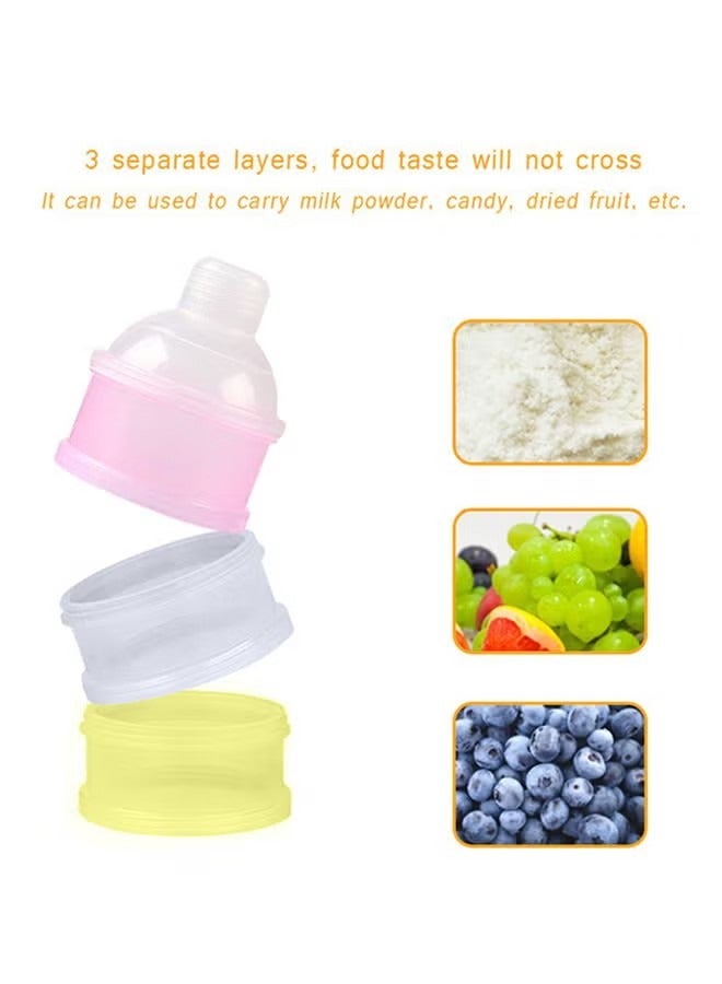 ORiTi 3-Layer Portable Leak Proof Baby Milk Powder Container With Bottle Neck Design - Image 3