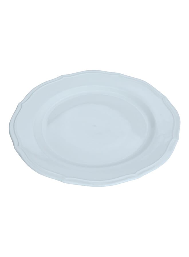 Alsaif Gallery White Flat Round Porcelain Serving Plate 10.5 Inch - Image 1