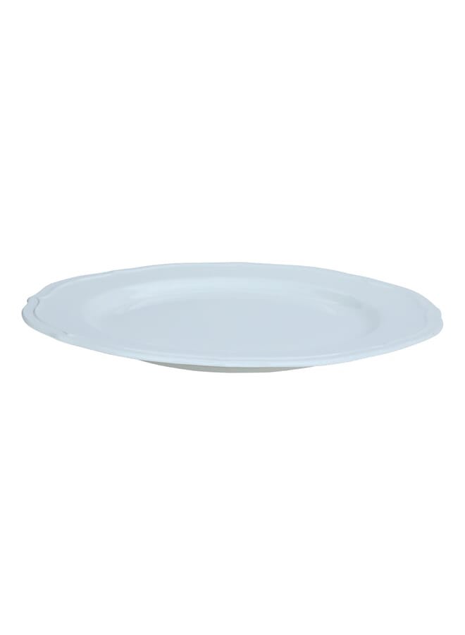 Alsaif Gallery White Flat Round Porcelain Serving Plate 10.5 Inch - Image 4