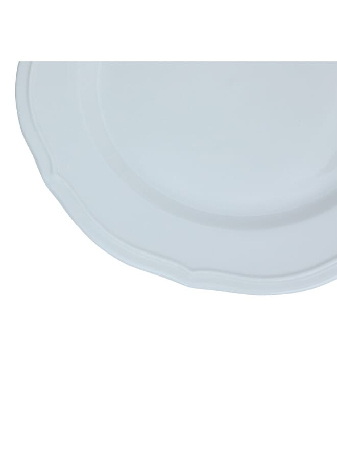Alsaif Gallery White Flat Round Porcelain Serving Plate 10.5 Inch - Image 3