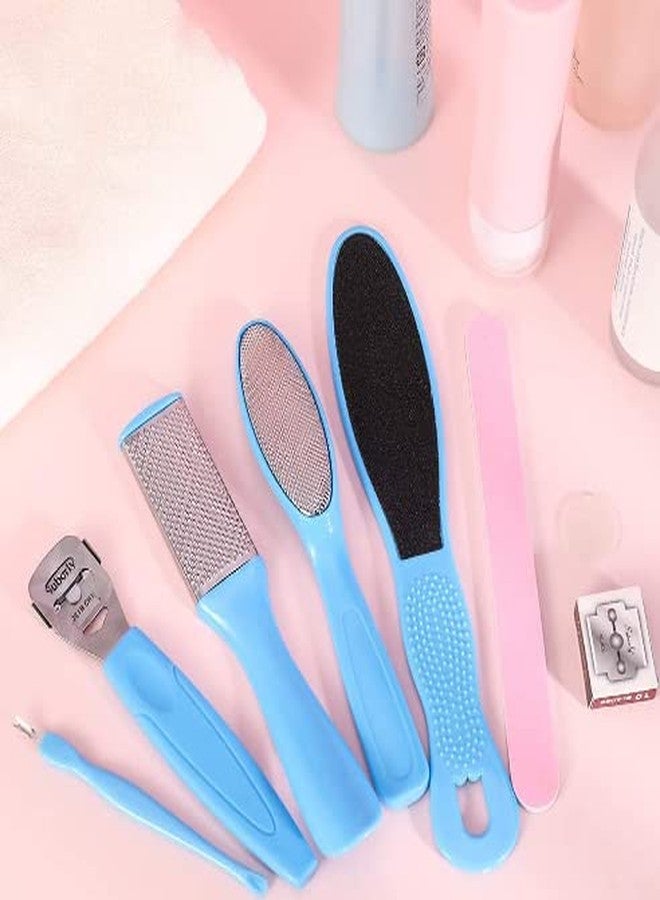 FEELHIGH Foot File Set Dead Hard Skin Callus Remover Scraper Pedicure Rasp Tools Portable Cuticle Pusher Nail Foot Care Tool - Image 5