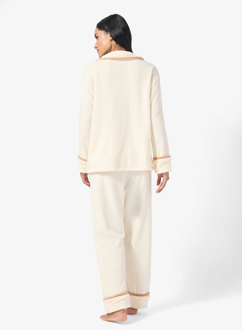 Ginger Cozy Velour Loungewear Pyjama Set - Image 2