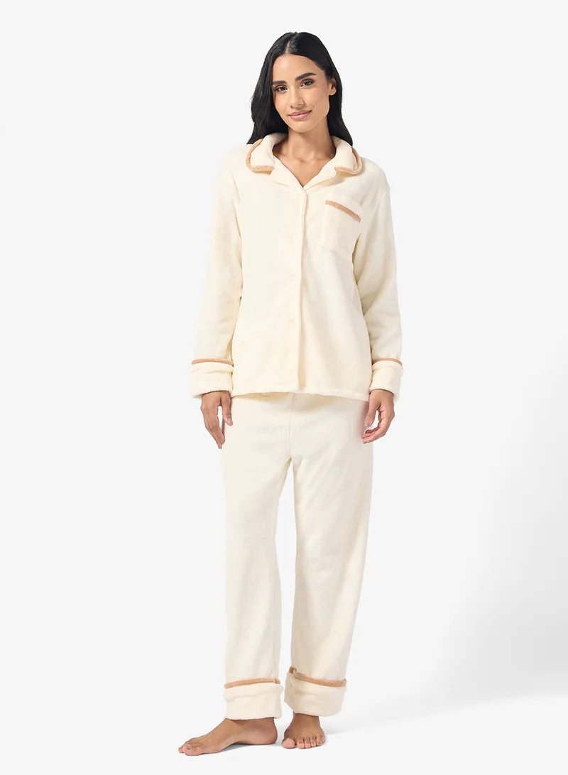 Ginger Cozy Velour Loungewear Pyjama Set