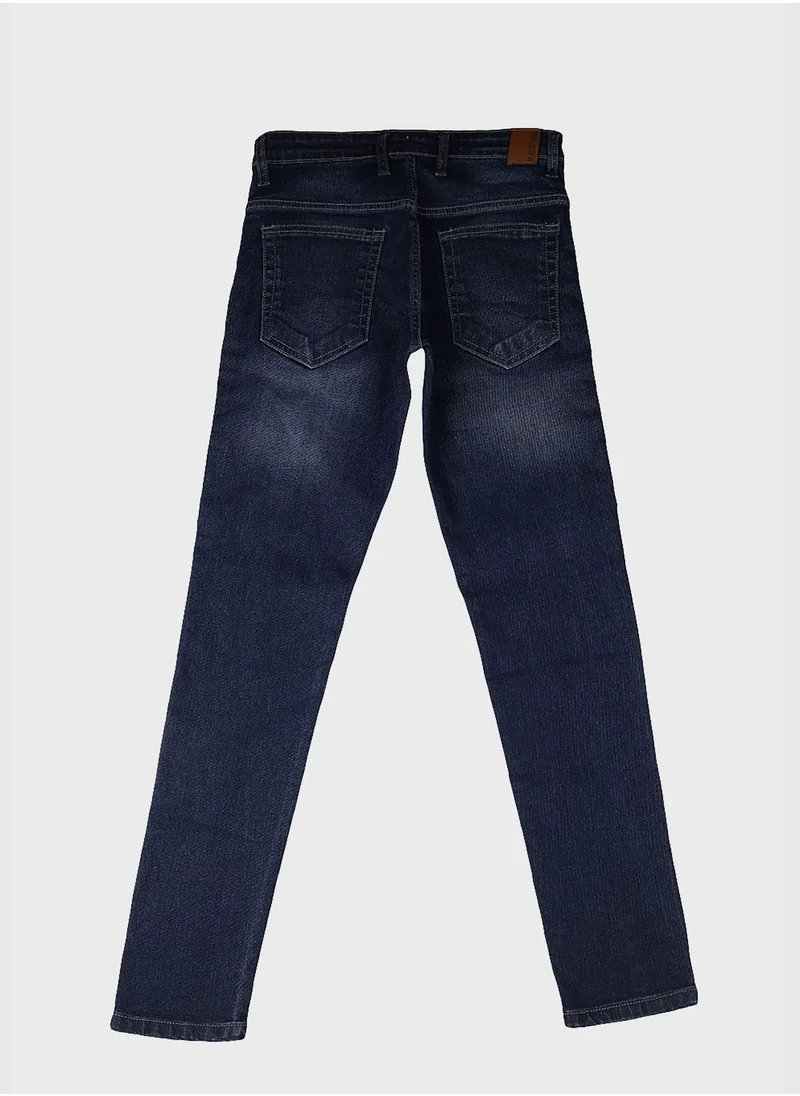 Instafab Jeans with Side Stripes